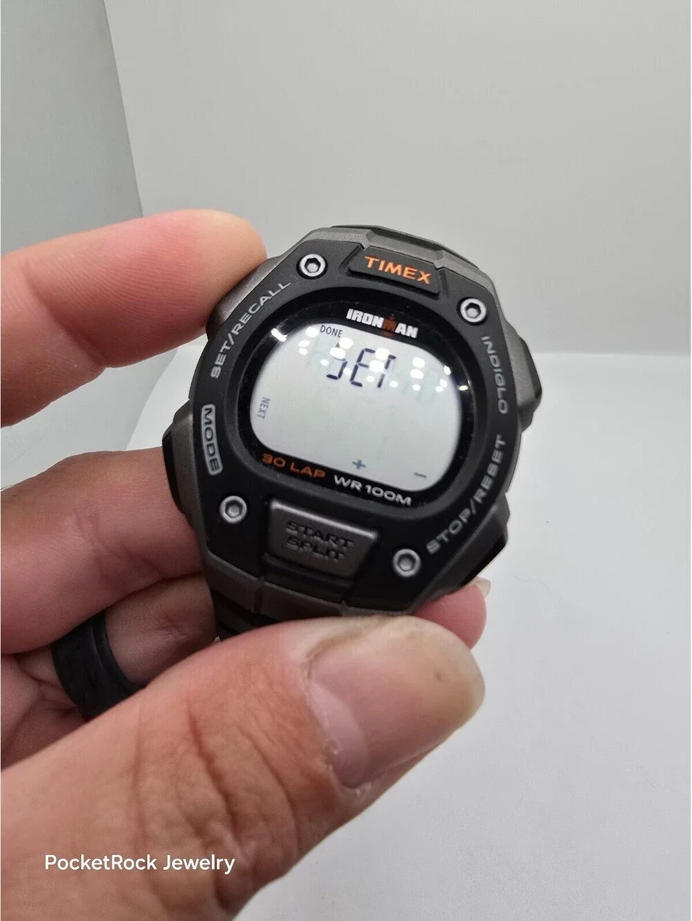 Timex Ironman Digital INDIGLO 30 Lap WR 100M Black Resin Strap